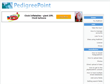 Tablet Screenshot of pedigreepoint.com